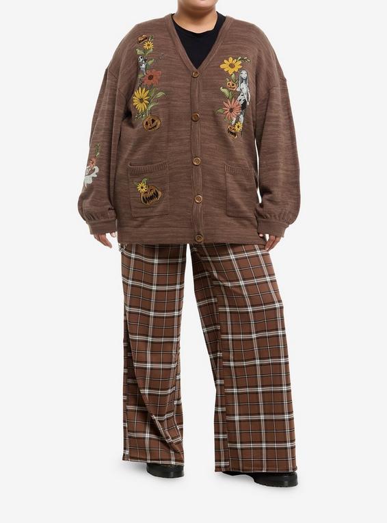 Hot Topic Her Universe The Nightmare Before Christmas Jack & Sally Fall Floral Girls Cardigan Plus Size MULTI