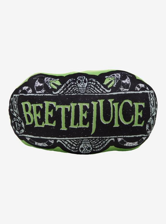hot topic Beetlejuice Logo Cloud Pillow