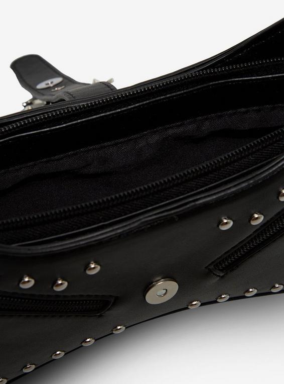 Hot Topic Black Cross Stud Shoulder Bag