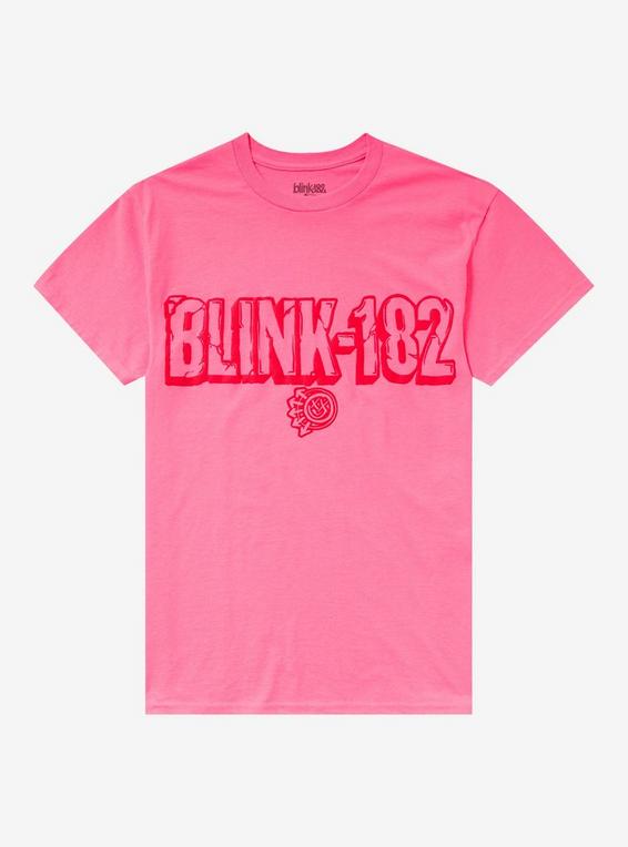 hot topic Blink-182 Pink Logo T-Shirt BLACK