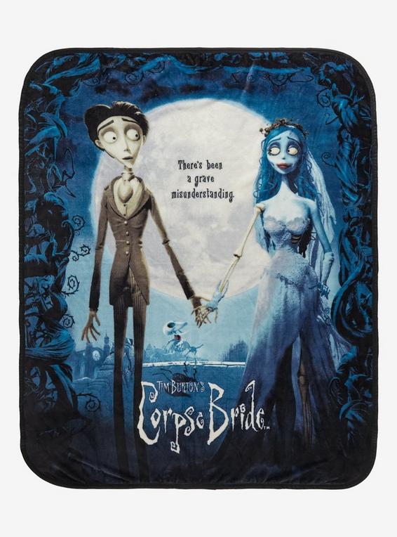 hot topic Corpse Bride Film Poster Throw Blanket