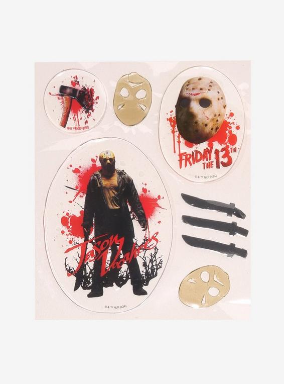 hot topic Friday The 13th Jason Masks Gel Clings