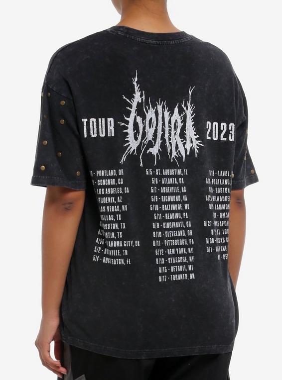 Hot Topic Gojira Studded 2023 Tour T-Shirt MULTI