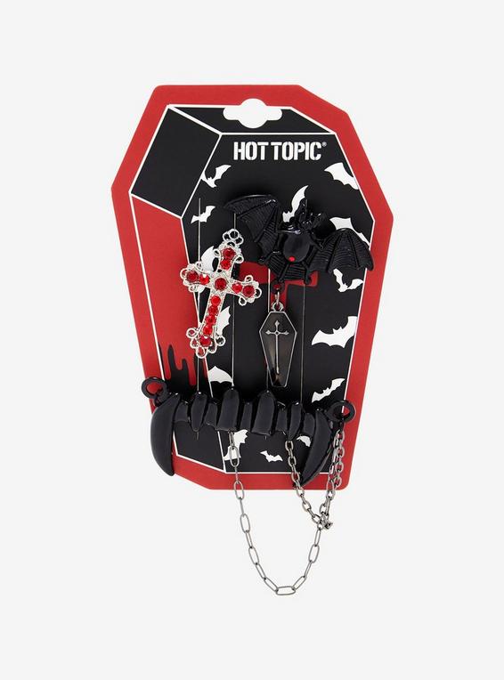 hot topic Goth Vampire Brooch Pin Set
