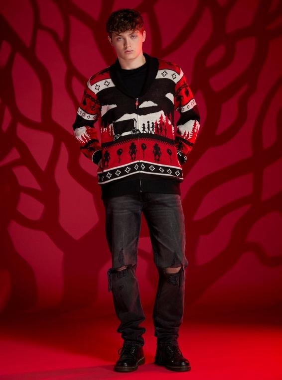 Hot Topic IT Knit Shawl Cardigan RED