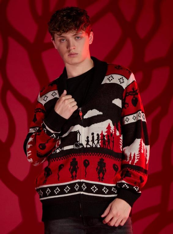 hot topic IT Knit Shawl Cardigan RED