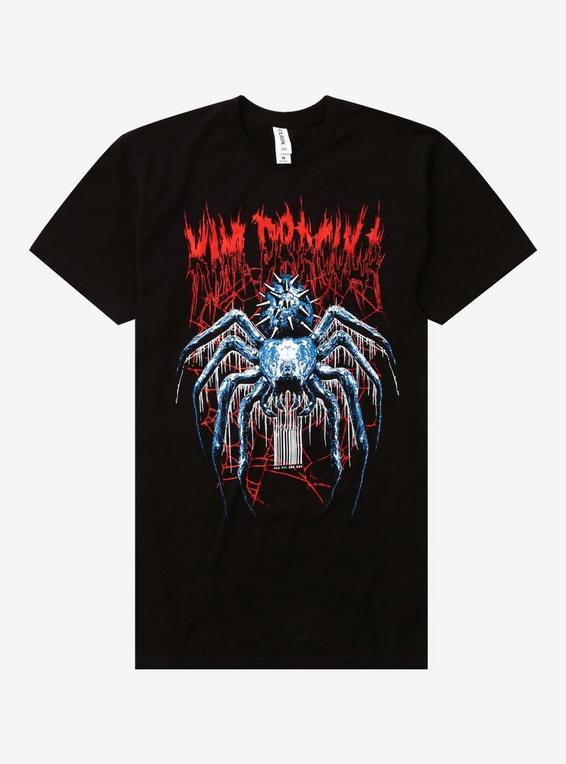 hot topic Kim Dracula Spiked Spider T-Shirt BLACK
