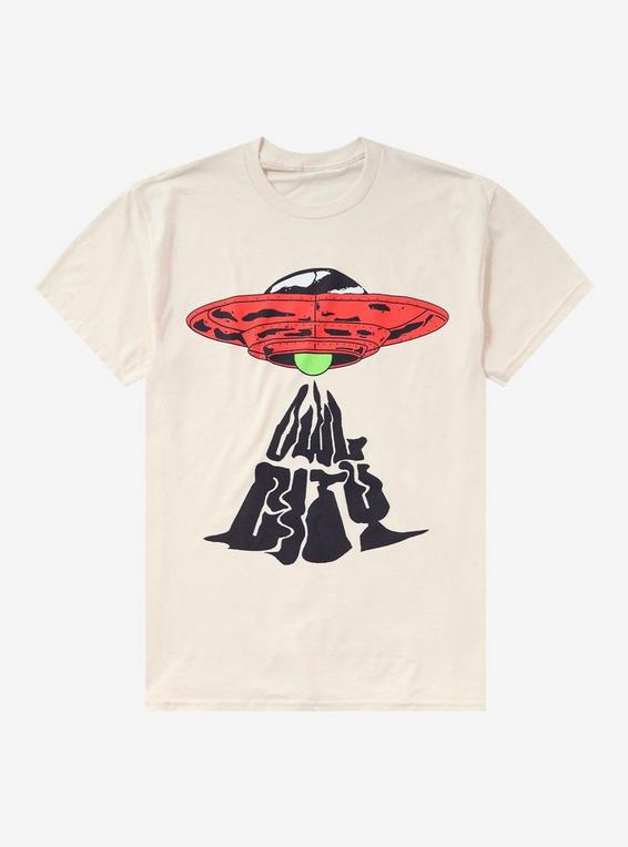 hot topic Owl City UFO T-Shirt CREAM
