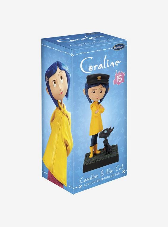 Hot Topic Royal Bobbles Coraline & Cat Bobblehead