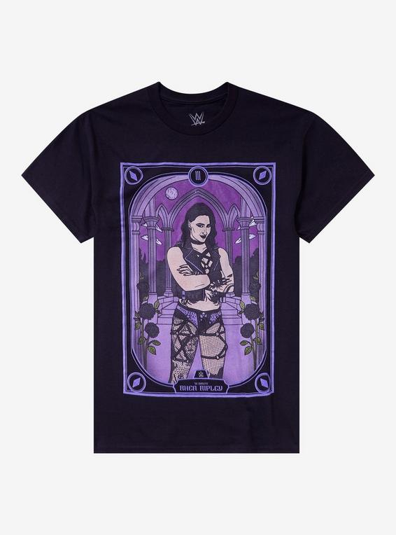 hot topic WWE Rhea Ripley Tarot Card T-Shirt BLACK