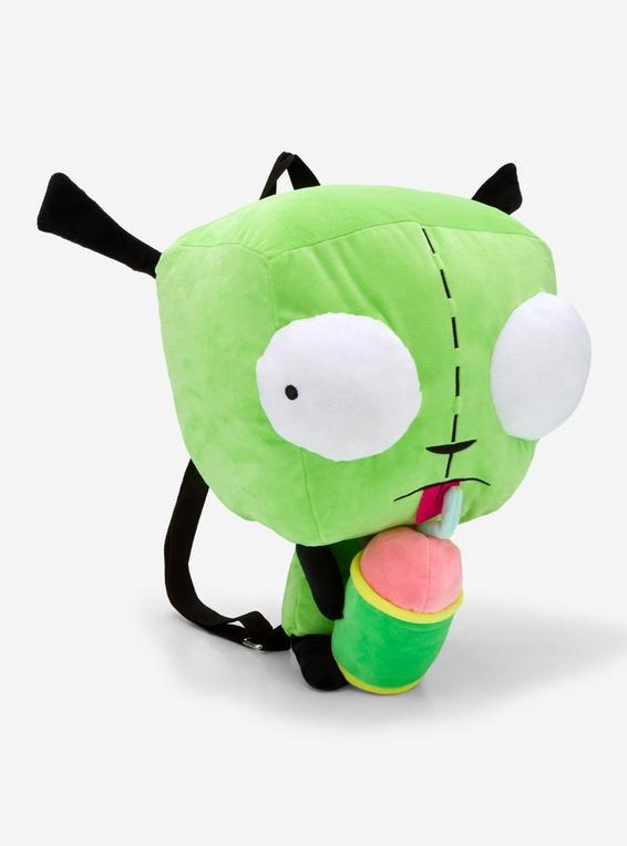 hot topic Invader Zim GIR With Smoothie Plush Backpack
