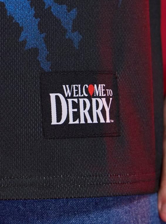 Hot Topic IT Pennywise Forest Face Basketball Jersey NAVY