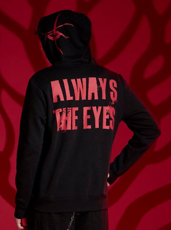 Hot Topic IT Pennywise Silhouette Eyes Hoodie BLACK