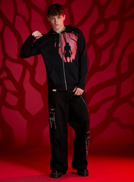 Hot Topic IT Pennywise Silhouette Eyes Hoodie BLACK