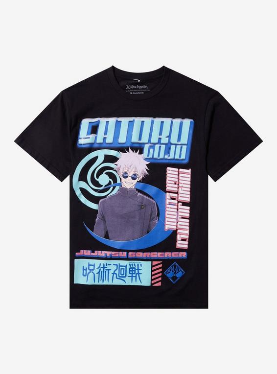 hot topic Jujutsu Kaisen Satoru Gojo Glitter Girls T-Shirt MULTI