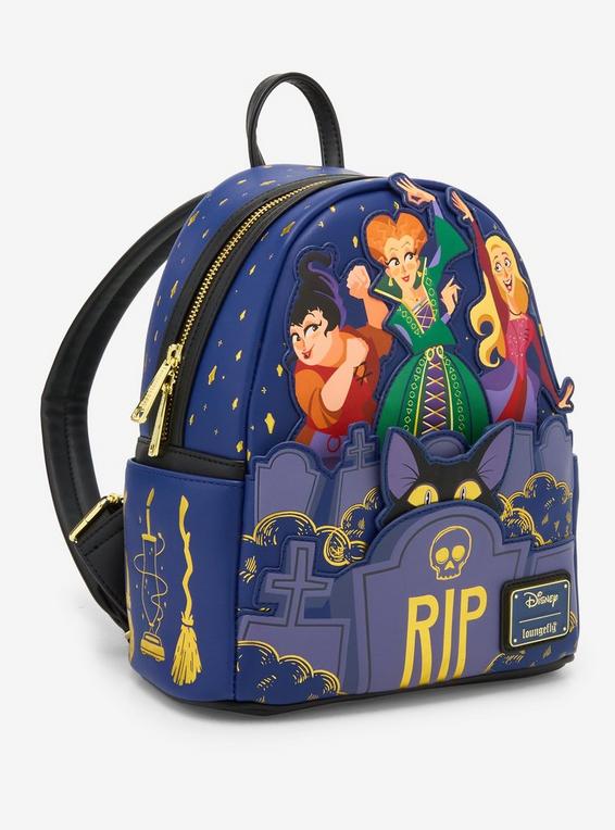 Hot Topic Loungefly Disney Hocus Pocus Sisters & Binx Mini Backpack