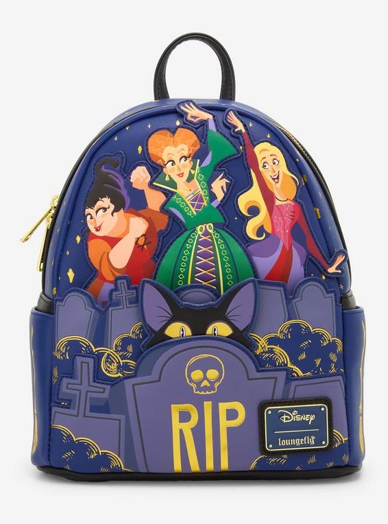hot topic Loungefly Disney Hocus Pocus Sisters & Binx Mini Backpack