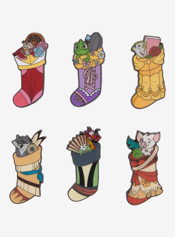 hot topic Loungefly Disney Princess Stocking Blind Box Enamel Pin