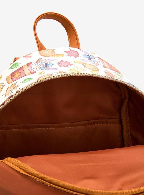 Hot Topic Loungefly Disney Stitch Pumpkin Spice Latte Mini Backpack