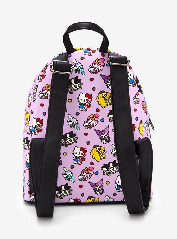 Hot Topic Loungefly Hello Kitty And Friends Half Skeleton Mini Backpack