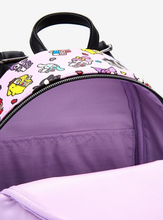 Hot Topic Loungefly Hello Kitty And Friends Half Skeleton Mini Backpack