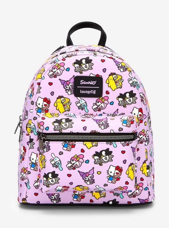 hot topic Loungefly Hello Kitty And Friends Half Skeleton Mini Backpack