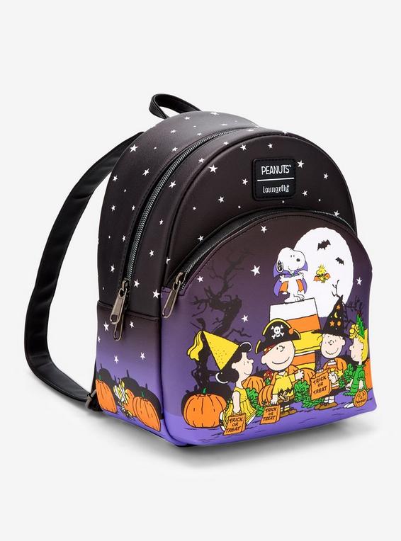 Hot Topic Loungefly Peanuts Halloween Trick-Or-Treat Mini Backpack