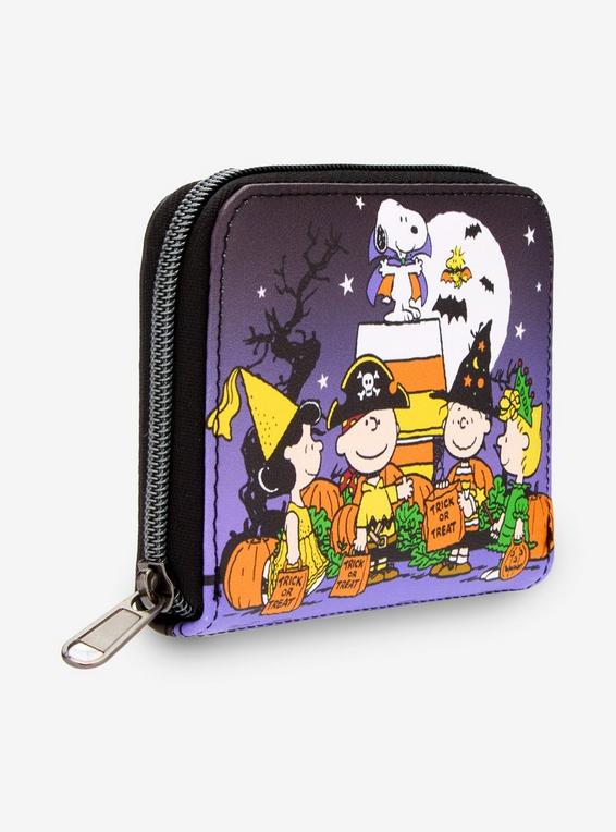 Hot Topic Loungefly Peanuts Halloween Trick-Or-Treat Mini Zipper Wallet