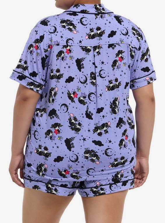 Hot Topic Magical Twin Comets Celestial Girls Pajama Set Plus Size LAVENDER
