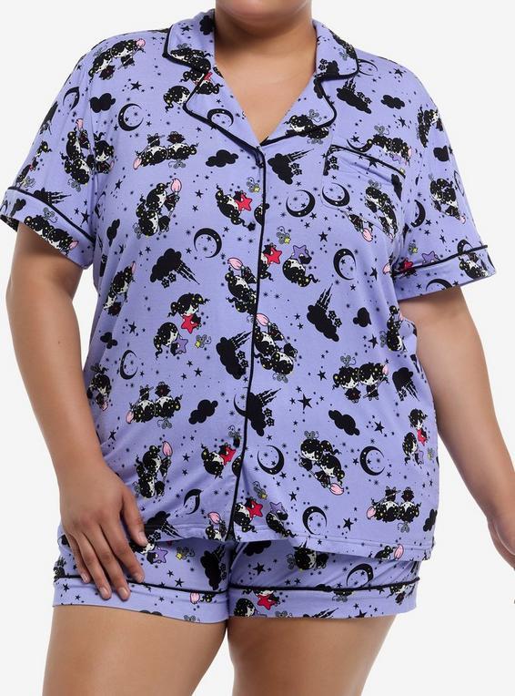 hot topic Magical Twin Comets Celestial Girls Pajama Set Plus Size LAVENDER