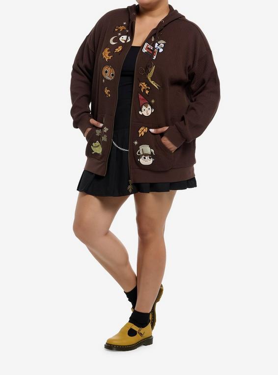 Hot Topic Over The Garden Wall Icons Girls Oversized Thermal Hoodie Plus Size MULTI