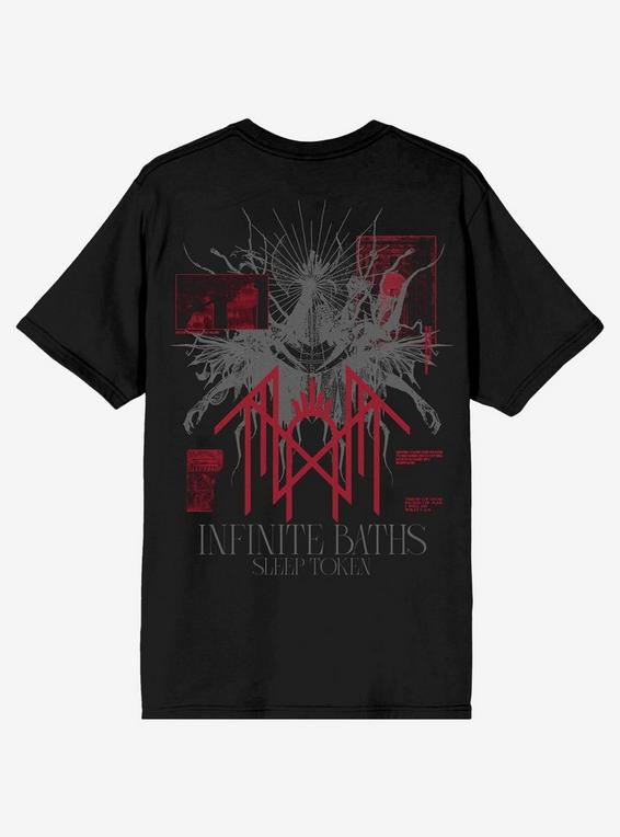 Hot Topic Sleep Token Even In Arcadia Infinite Baths T-Shirt By Bundumb.Visuals BLACK