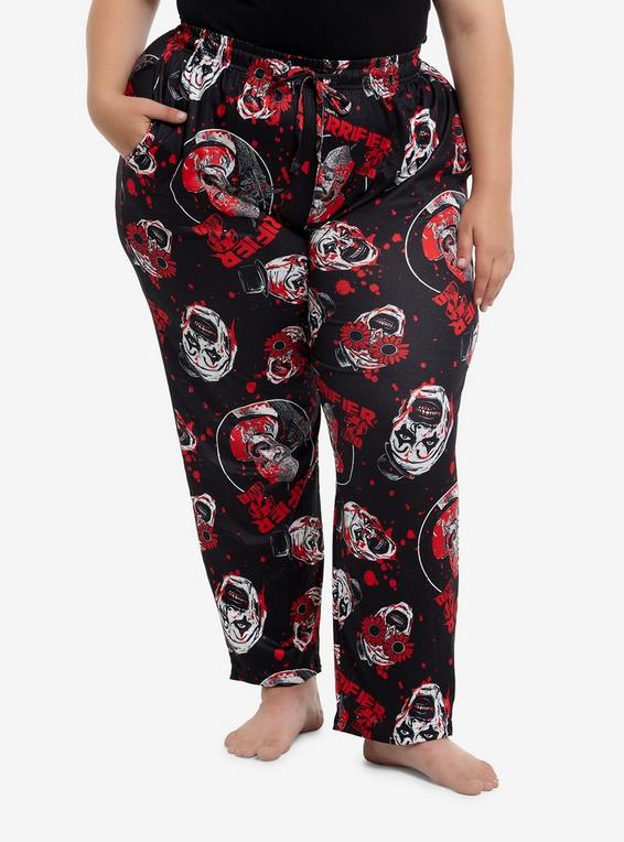 hot topic Terrifier 2 Art The Clown Girls Pajama Pants Plus Size MULTI
