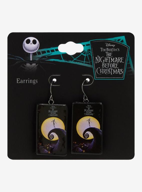 hot topic The Nightmare Before Christmas VHS Drop Earrings