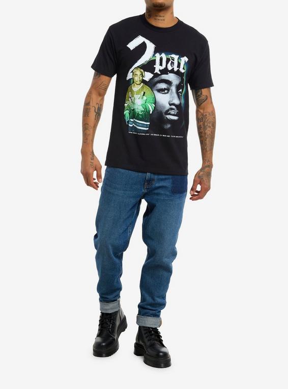 Hot Topic Tupac California Love Portrait Heavyweight T-Shirt BLACK