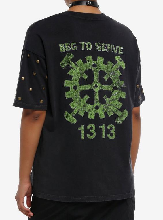 Hot Topic Type O Negative Studded Distressed T-Shirt MULTI