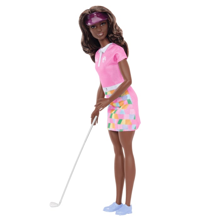 Hot Wheels Barbie Golfer Fashion Doll In Golf Uniform Includes Visor & Golf Club Accessories