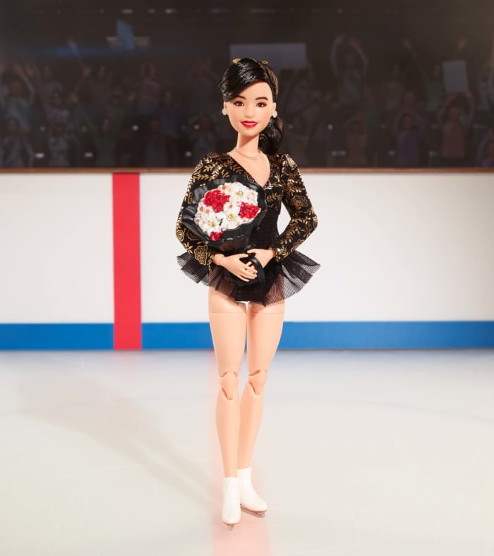 Hot Wheels Barbie Inspiring Women Kristi Yamaguchi Collectible Doll In 1992 Winter Olympics Fashion