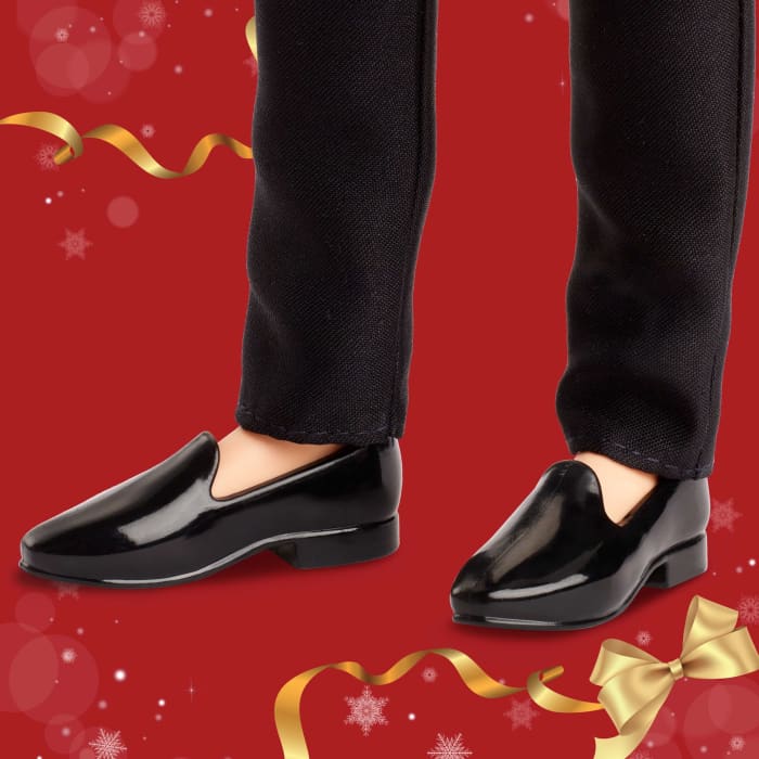 Hot Wheels Barbie Signature 2025 Holiday Black Hair Ken Collectible Fashion Doll Wearing Full Suit With Golden Jacket