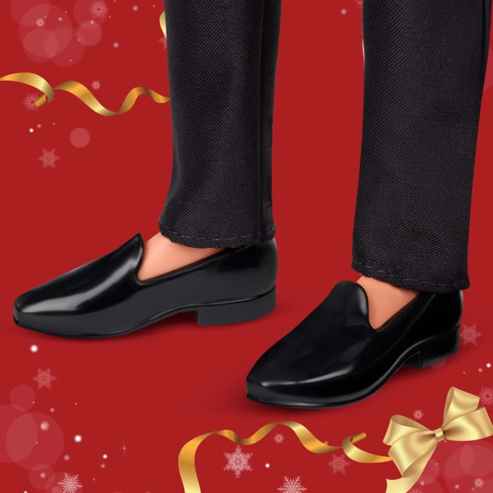 Hot Wheels Barbie Signature 2025 Holiday Blonde Ken Collectible Fashion Doll Wearing Full Suit With Golden Jacket