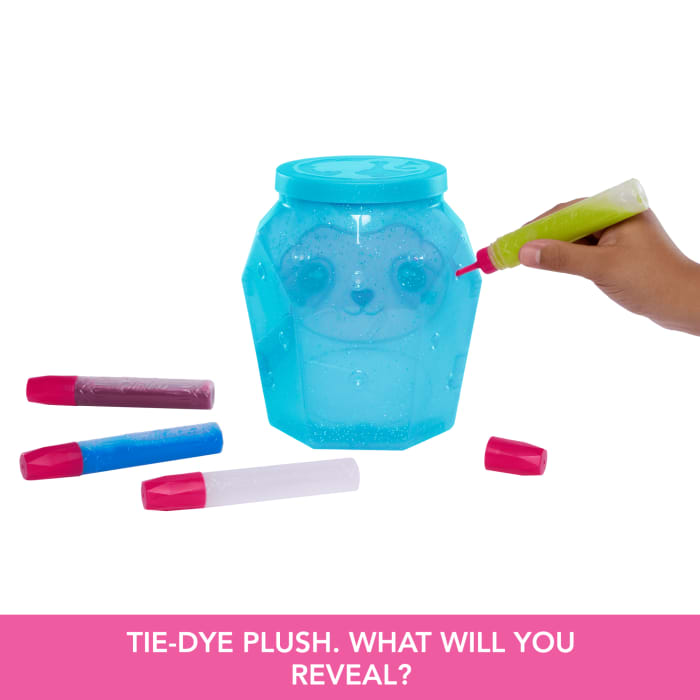 Hot Wheels Barbie Tie-Dye Reveal Plush Toy 7-Inch Stuffed Animal With Diy Washable Fabric Craft