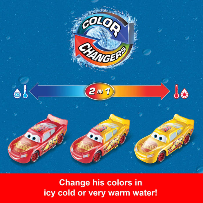 Hot Wheels Disney And Pixar Cars Color Changers Collection Toy Cars Change Color With Water