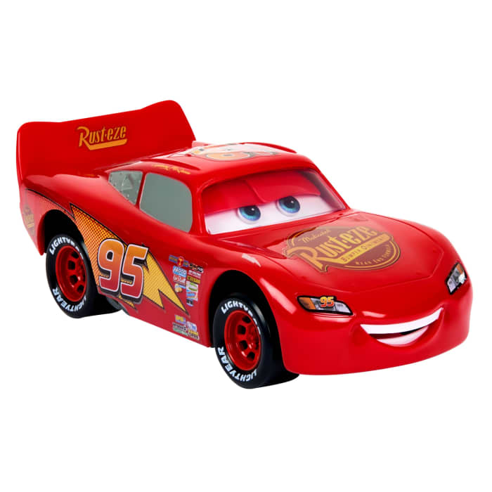 Hot Wheels Disney And Pixar Cars Moving Moments Lightning Mcqueen Toy Car With Moving Eyes & Mouth