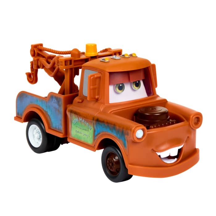 Hot Wheels Disney And Pixar Cars Moving Moments Mater Toy Truck With Moving Eyes & Mouth