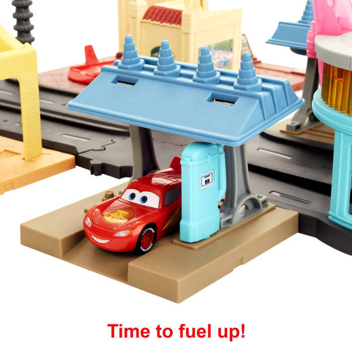 Hot Wheels Disney And Pixar Cars On The Road Radiator Springs Tour Playset 2 Toy Cars