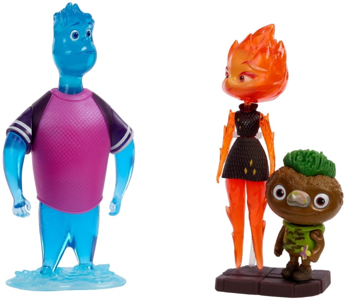 Hot Wheels Disney And Pixar Elemental Action Figure 3 Packs Authentic Posable Movie Toys
