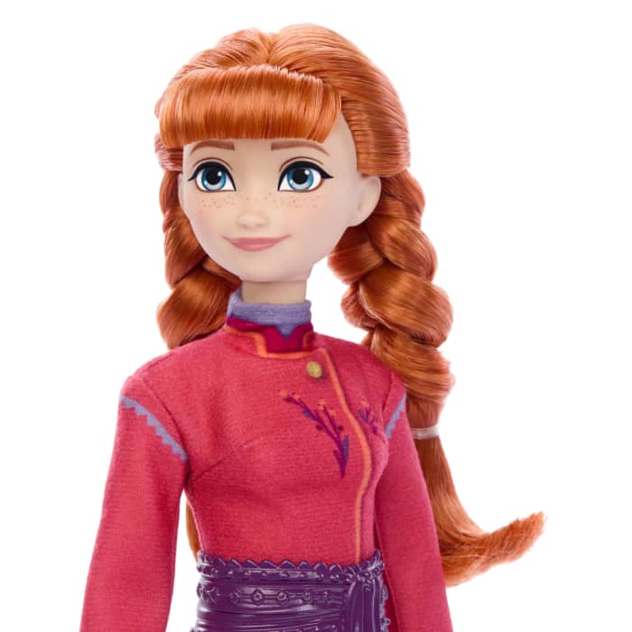 Hot Wheels Disney Frozen Anna Fashion Doll & Wolf Cub Figure With 4 Nurturing Accessories Inspired By Movie