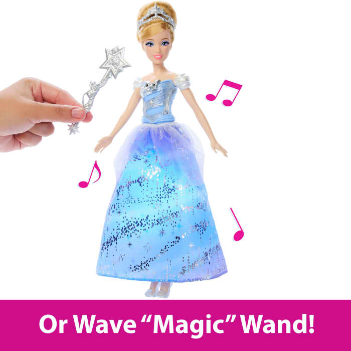 Hot Wheels Disney Princess Enchanted Ballgown Cinderella Fashion Doll With Lights & Sounds Inspired By Movie