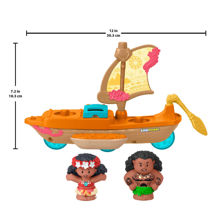 Hot Wheels Disney Princess Moana Toys Moana & Maui's Canoe Fisher-Price Little People Toddler Toys