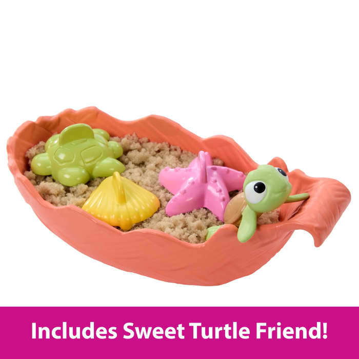 Hot Wheels Disney Princess Ocean Friends Moana Doll With Moldable Sand Animal Friend & 8 Accessories